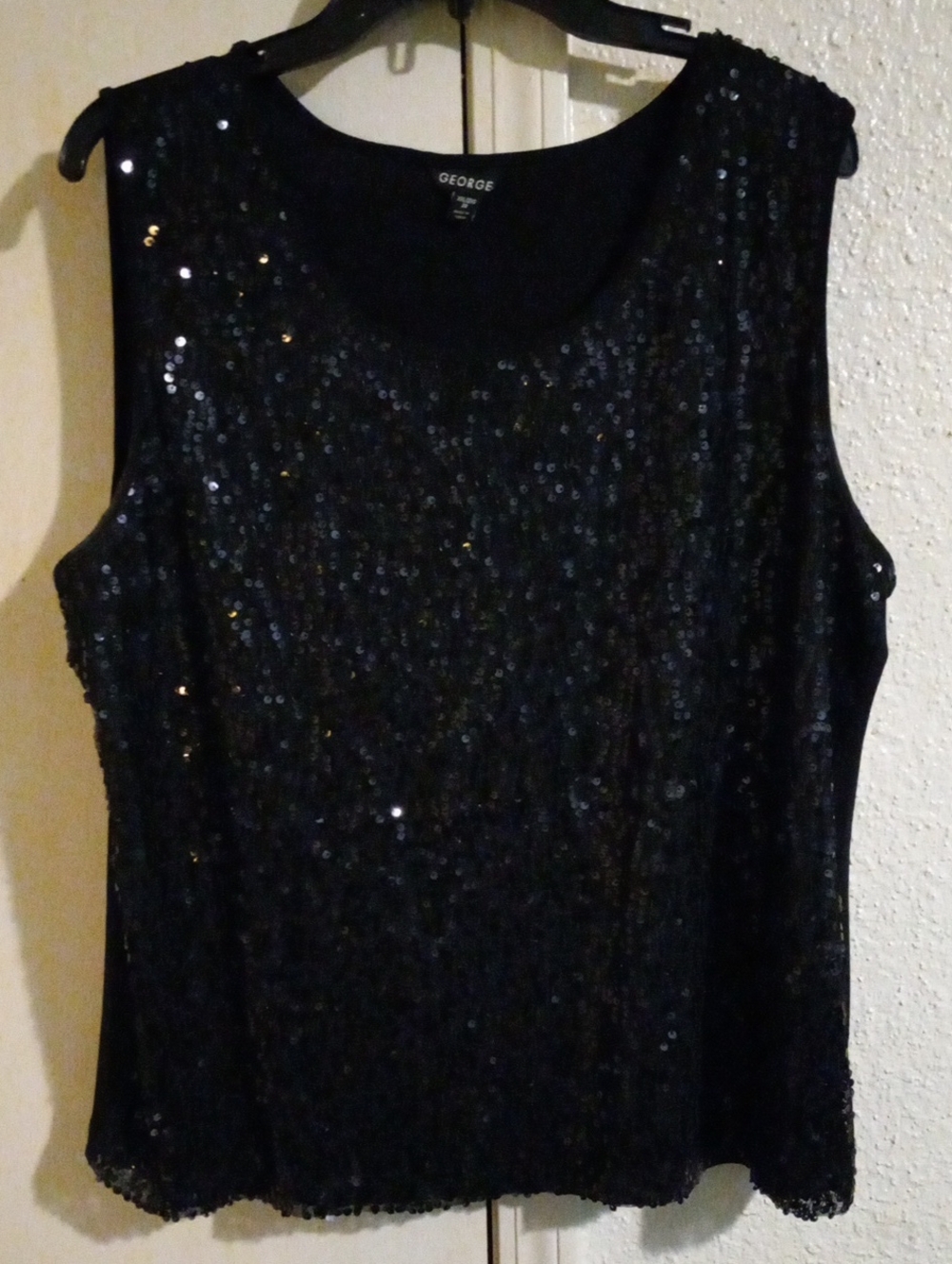 George Black Sequin sleeveless top size 20